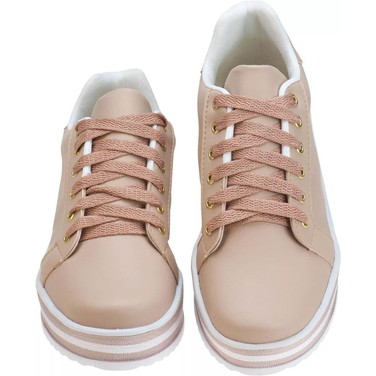 Tênis Lumiss Casual Confort Feminino - Nude | Zattini