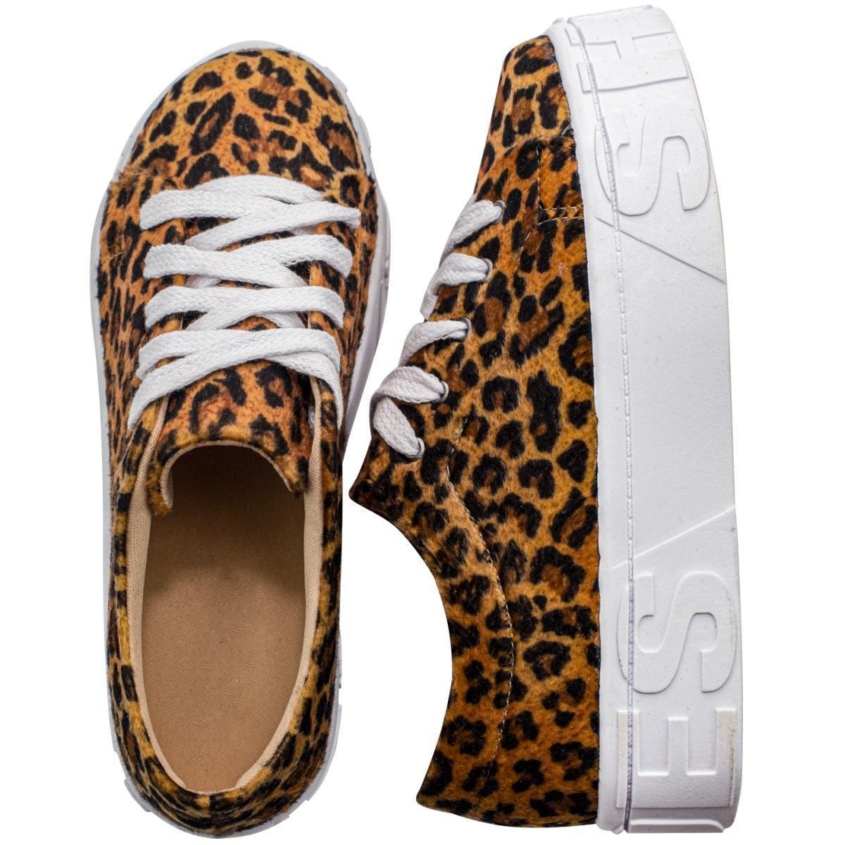 Tênis Lumiss Casual Shoes Confort Feminino - Onça | Zattini