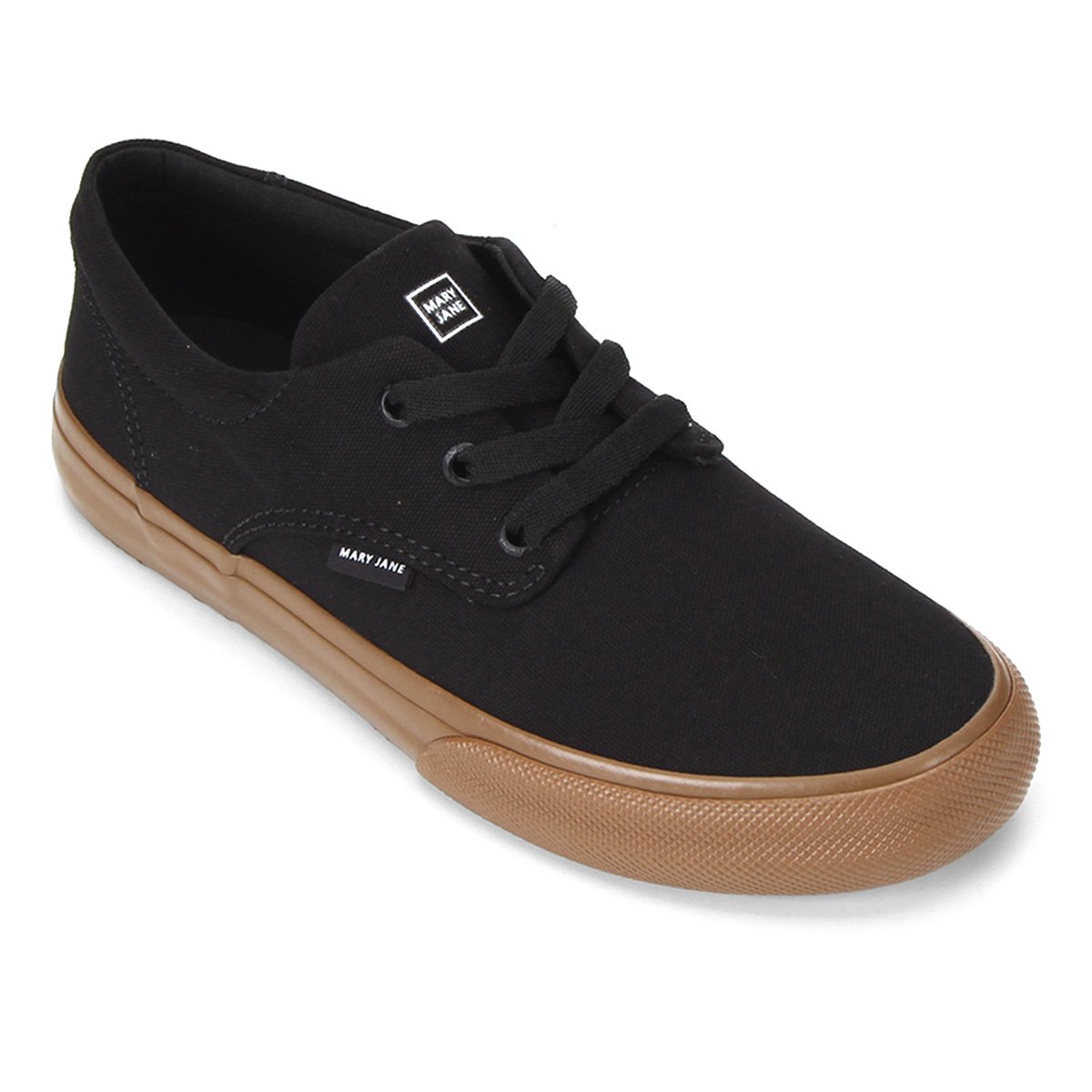 Tênis Mary Jane Basic Feminino - Preto+Grafite Menor preço em Tênis Mary Jane Basic Feminino - Preto+Grafite
