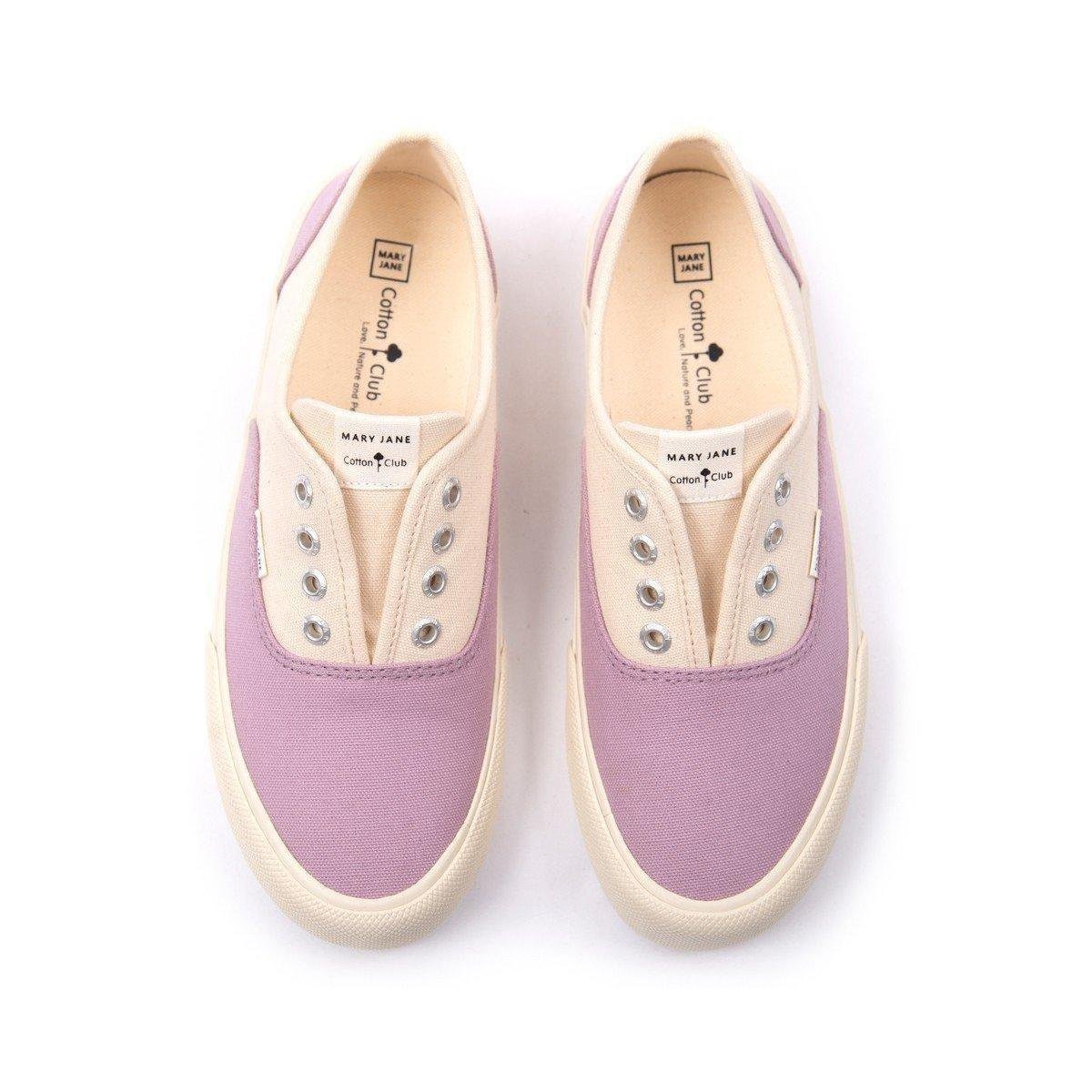 Tênis Mary Jane Venice No Laces Cotton Clube Feminino - Bege+Roxo | Zattini