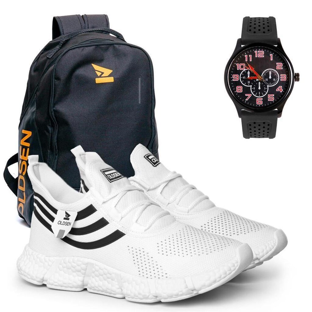 Tênis Masculino Academia Caminhada Treino mochila relogio