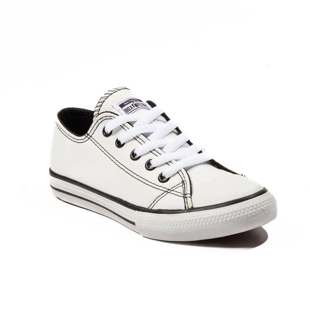 Tênis Masculino Box 200 BX2098 Branco Courino Confortável