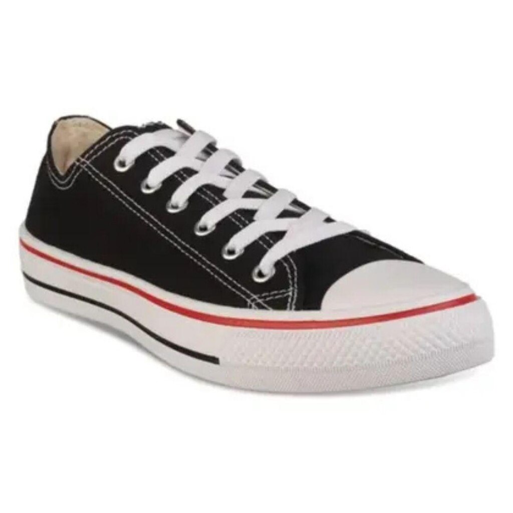 Tênis Masculino Box 200 Preto Vermelho Casual Leve Estiloso