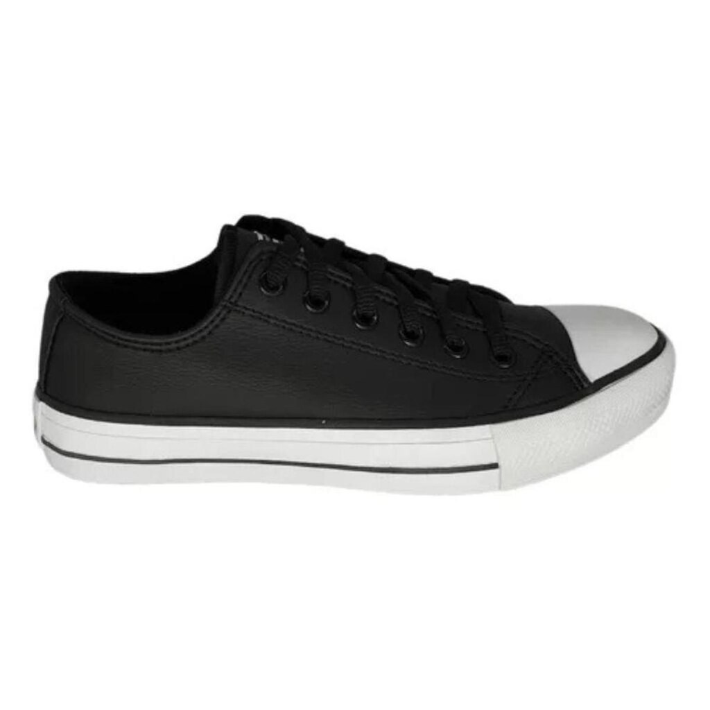 Tênis Masculino Casual Box 200 Star Cano Baixo Preto Cadarço