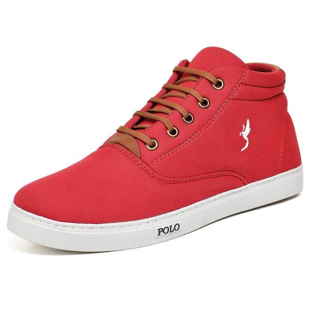 Tênis Masculino Casual Cano Alto + Boné + Relógio Kit 3