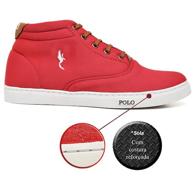 Tênis Masculino Casual Cano Alto + Boné + Relógio Kit 3