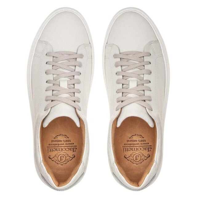 Tênis Masculino Casual Couro Cadarço Conforto Moderno