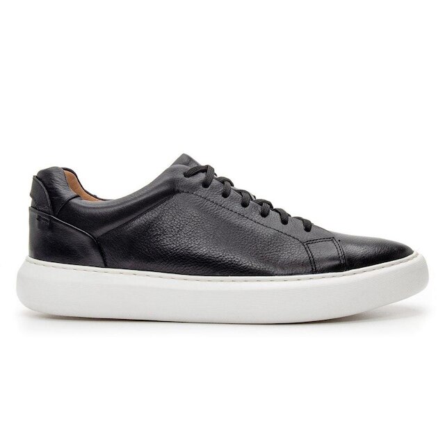 Tênis Masculino Casual Couro Cadarço Conforto Moderno
