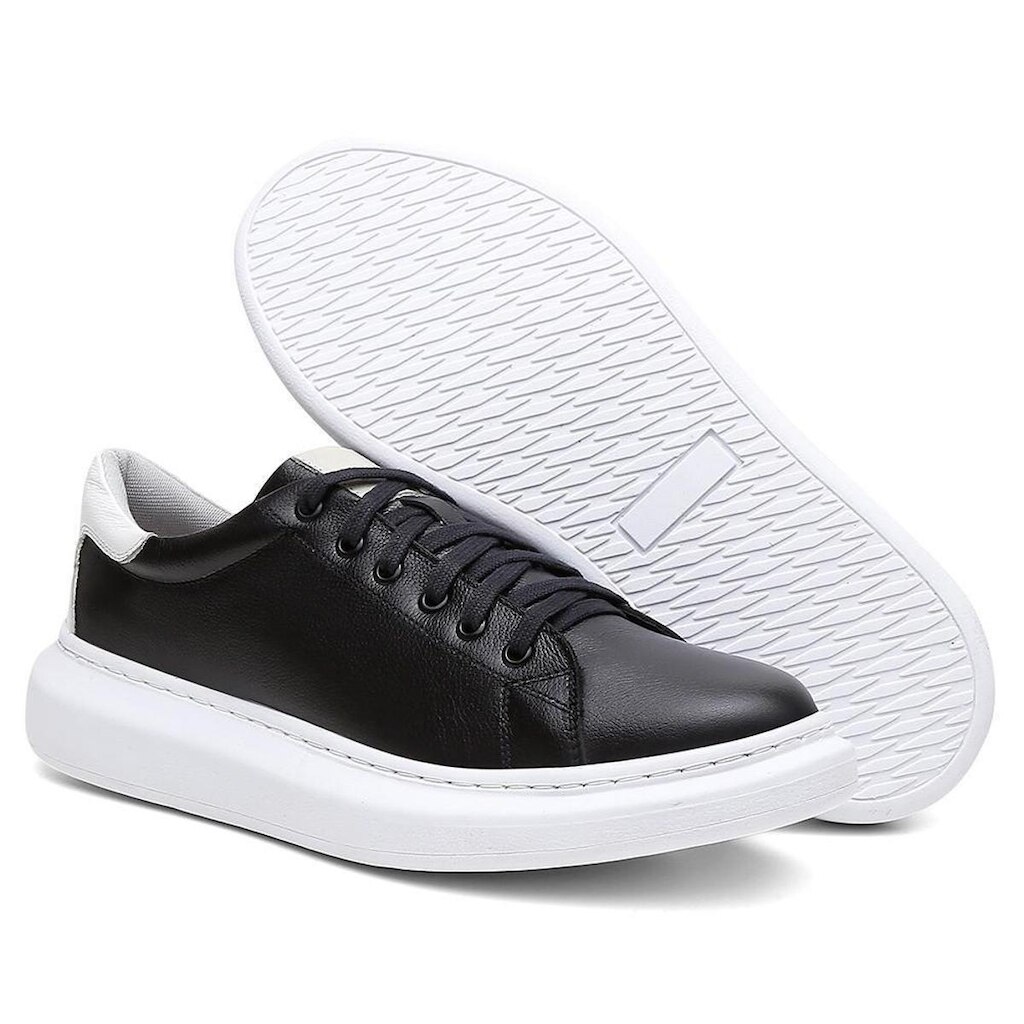 Tênis Masculino Casual Couro Confortável Leve