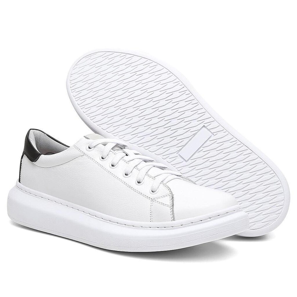 Tênis Masculino Casual Couro Confortável Leve