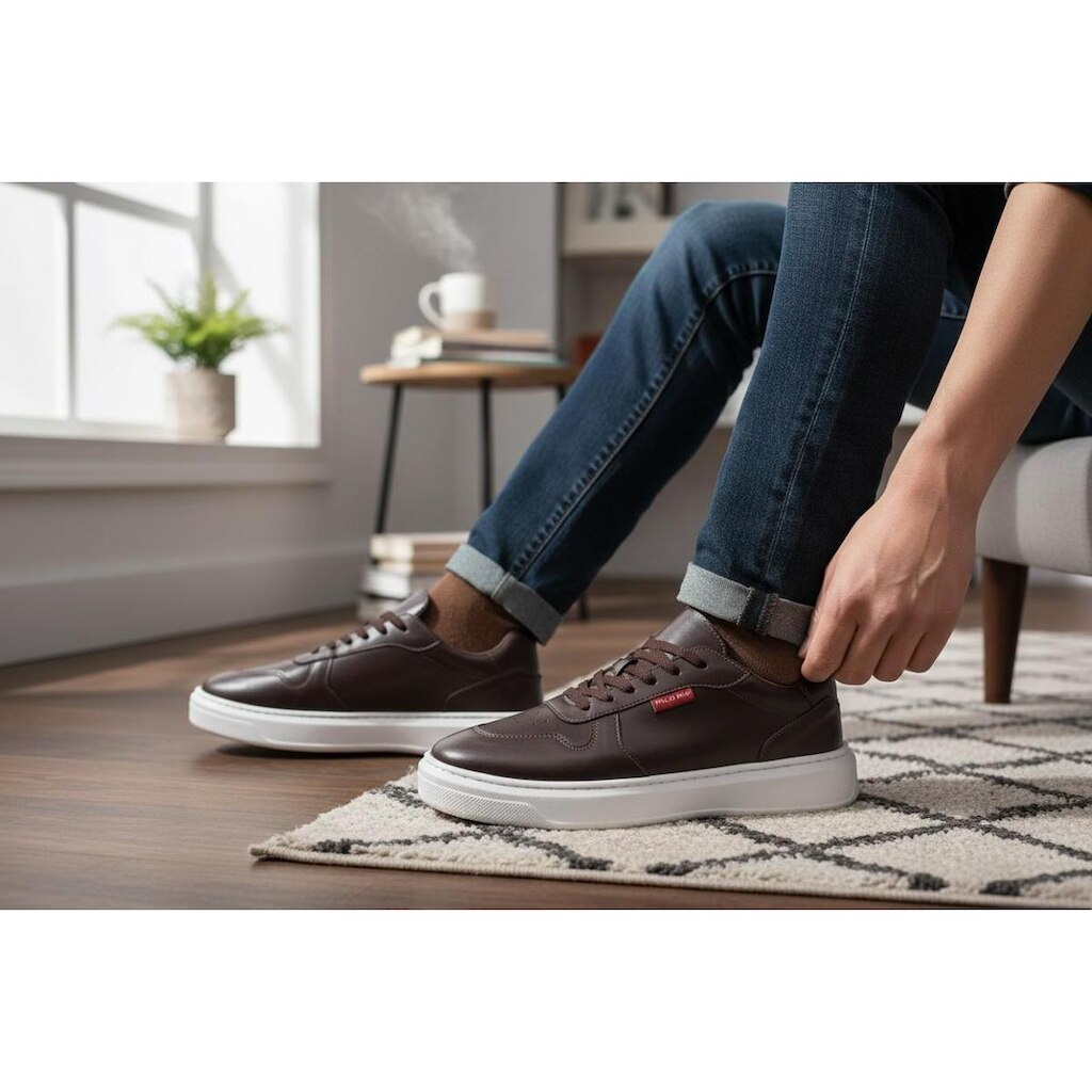 Tênis Masculino Casual Moderno Estiloso Sola Alta em Sintético Dia a Dia Passeio do 37 ao 44