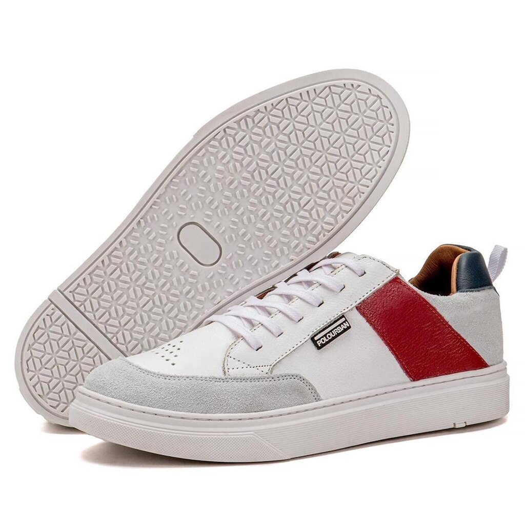 Tênis Masculino Casual Oásis /Vermelho Polo Urban