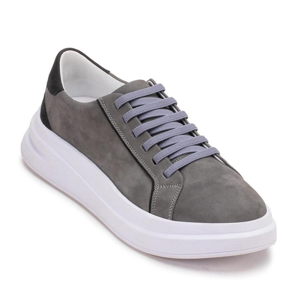Tênis Masculino Casual Solado Alta Couro Legitimo PU