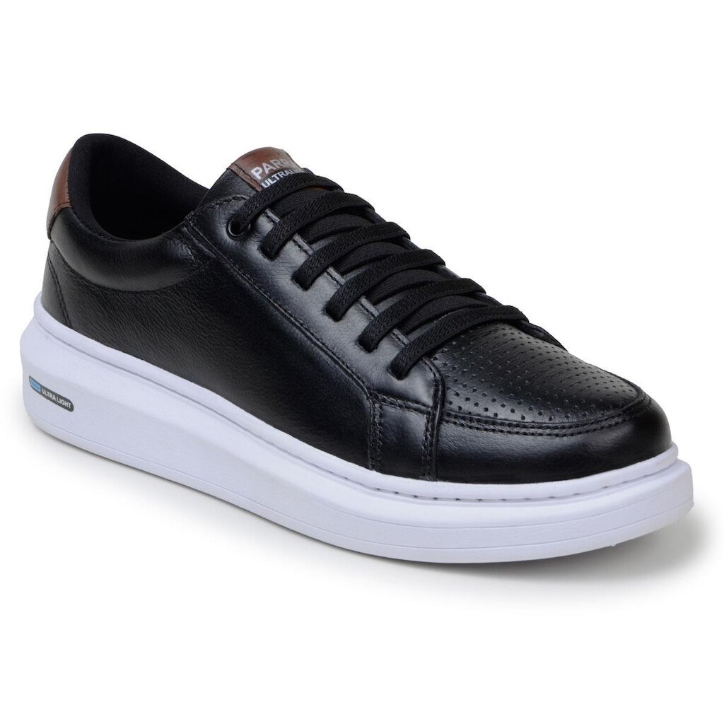 Tênis Masculino Casual Solado Alto Couro Legitimo