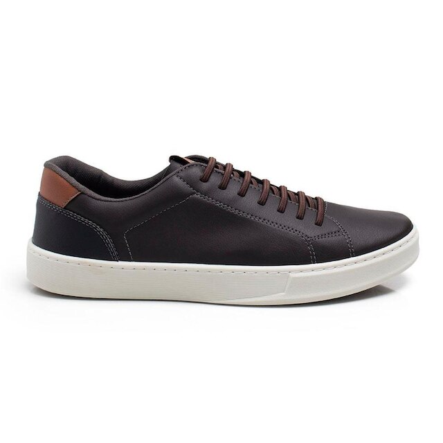 Tênis Masculino Casual Solado Reto Cadarço Moderno Clássico