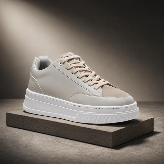 Tênis Masculino Casual Street Off White Skatista Sola Alta Robusto Grande Couro Sintético Premium