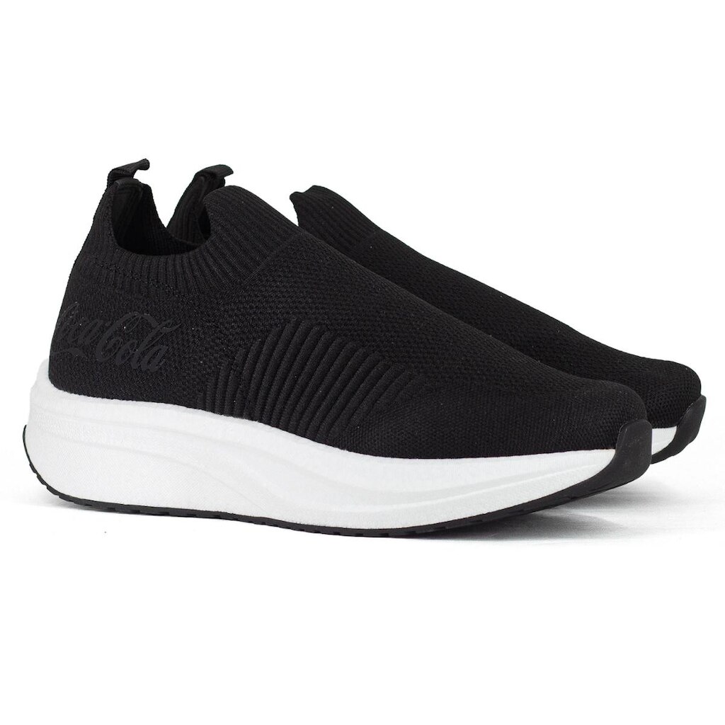 Tênis Masculino Coca Cola Slip On Casual Knit Better Elástico Flexível Calce Fácil