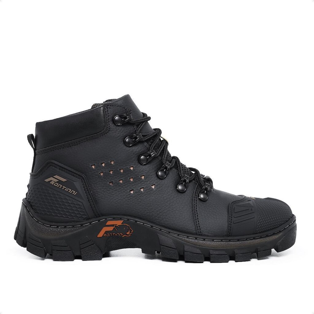Tênis Masculino Coturno Cano Alto Bico Pvc Solado Tratorado Frontinni