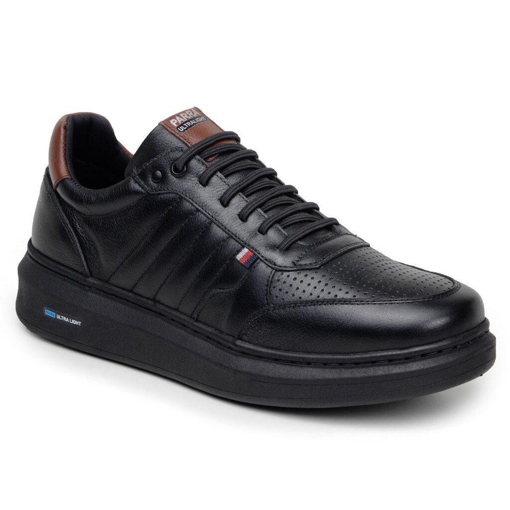 Tenis Masculino Couro 100% Legitimo Moderno Detalhado Sola Alta Sapato Confortável Macio 1070