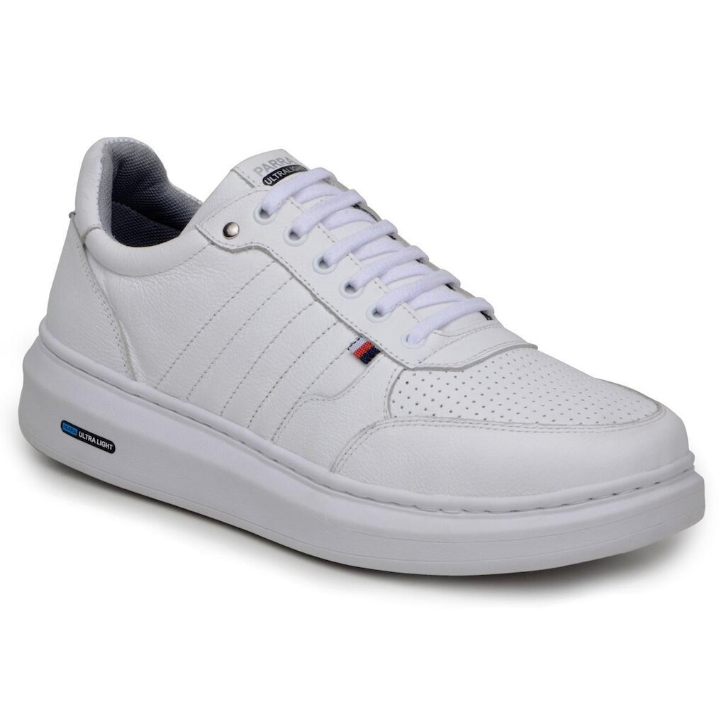 Tenis Masculino Couro 100% Legitimo Moderno Detalhado Sola Alta Sapato Confortável Macio 1070