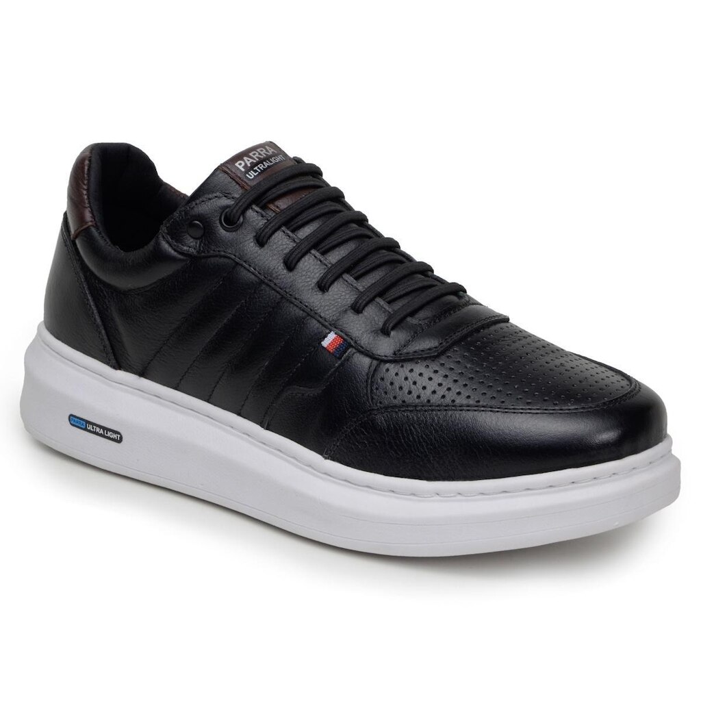 Tenis Masculino Couro 100% Legitimo Moderno Detalhado Sola Alta Sapato Confortável Macio 1070