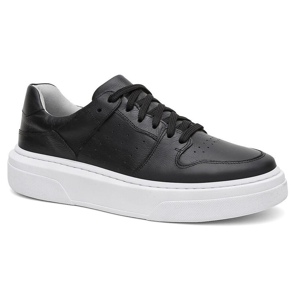 Tênis Masculino Couro Casual Conforto Leve