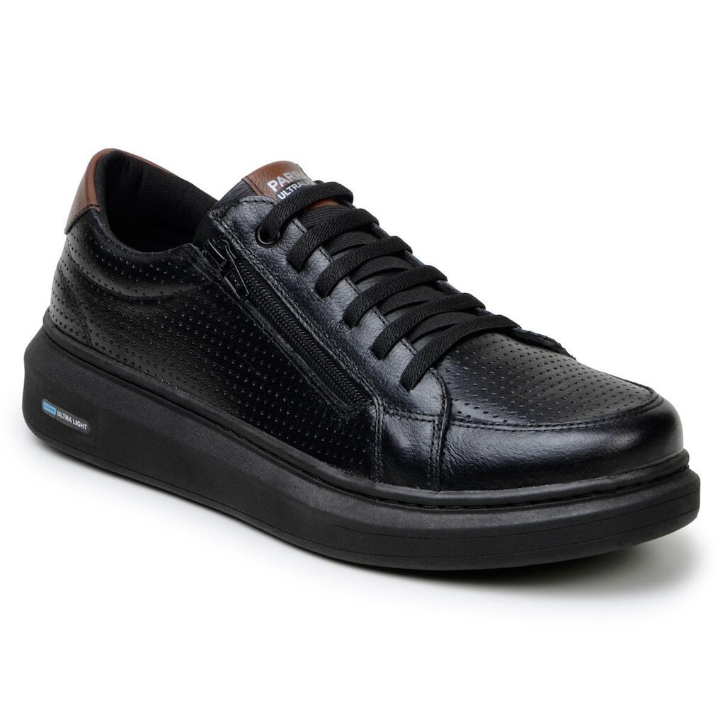 Tênis Masculino Couro Moderno Casual Detalhado