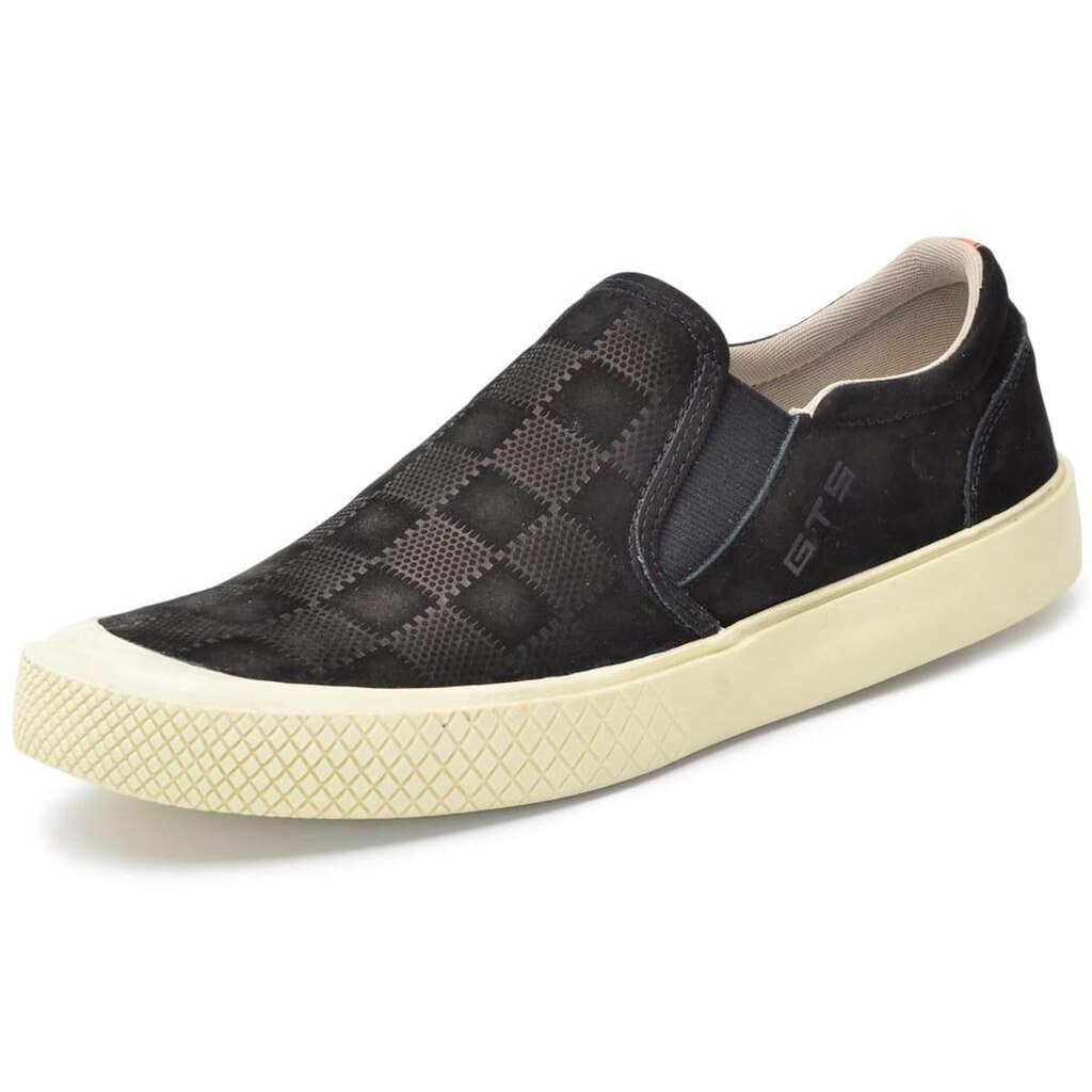 Tenis Masculino Couro Sem Cadarço Slip On Francashoes NS Nautico