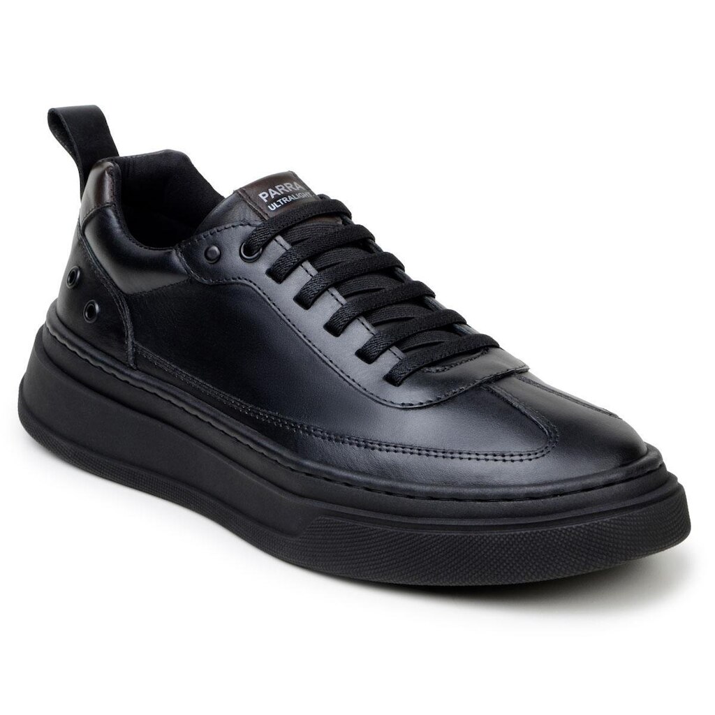 Tênis Masculino Couro Sola Alta Moderno Casual