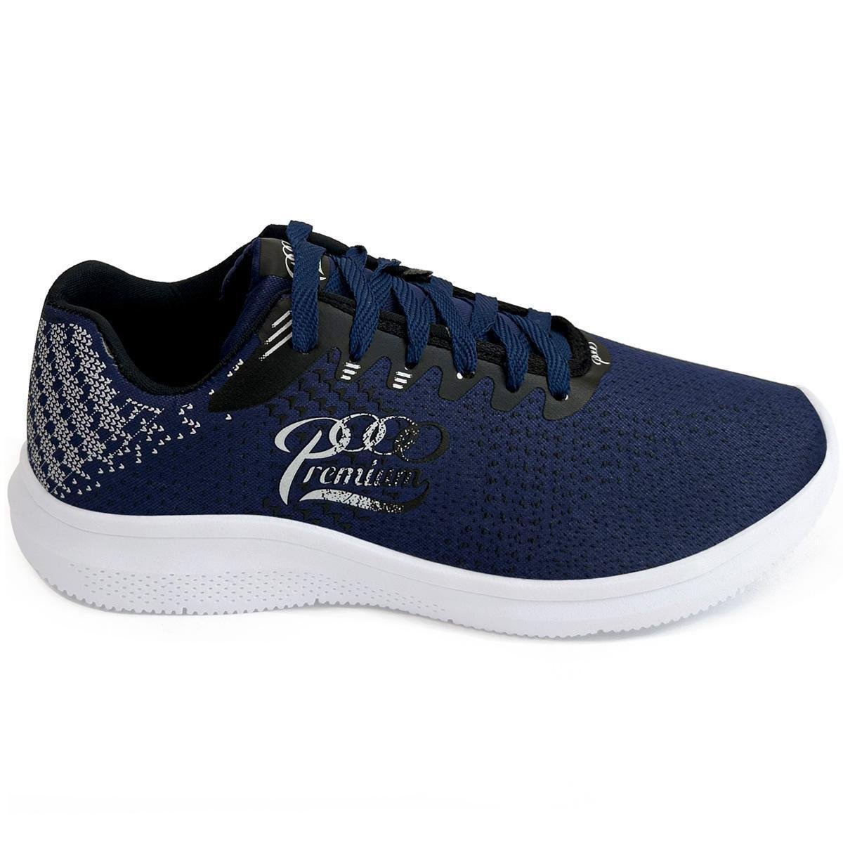Tênis Masculino Feminino Academia Caminhada Original Azul - Azul Menor preço em Tênis Masculino Feminino Academia Caminhada Original Azul - Azul
