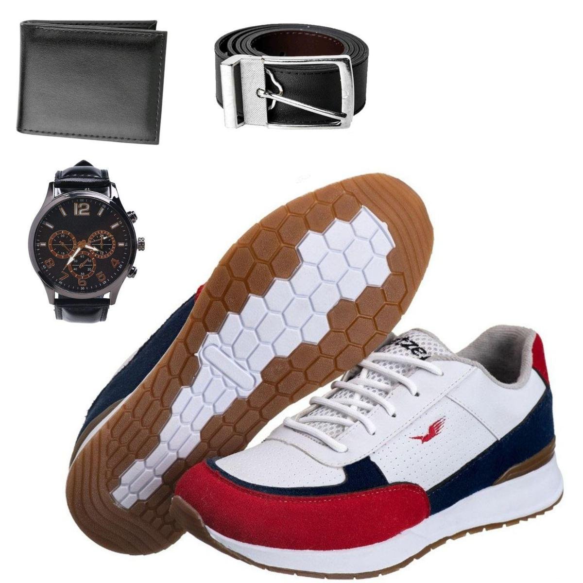 Tenis Masculino Jogger Confortavel Cinto Carteira + Relogio Menor preço em Tenis Masculino Jogger Confortavel Cinto Carteira + Relogio