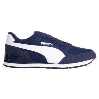 Tênis Masculino Puma ST Runner V2 SN BDP Marinho/Branco