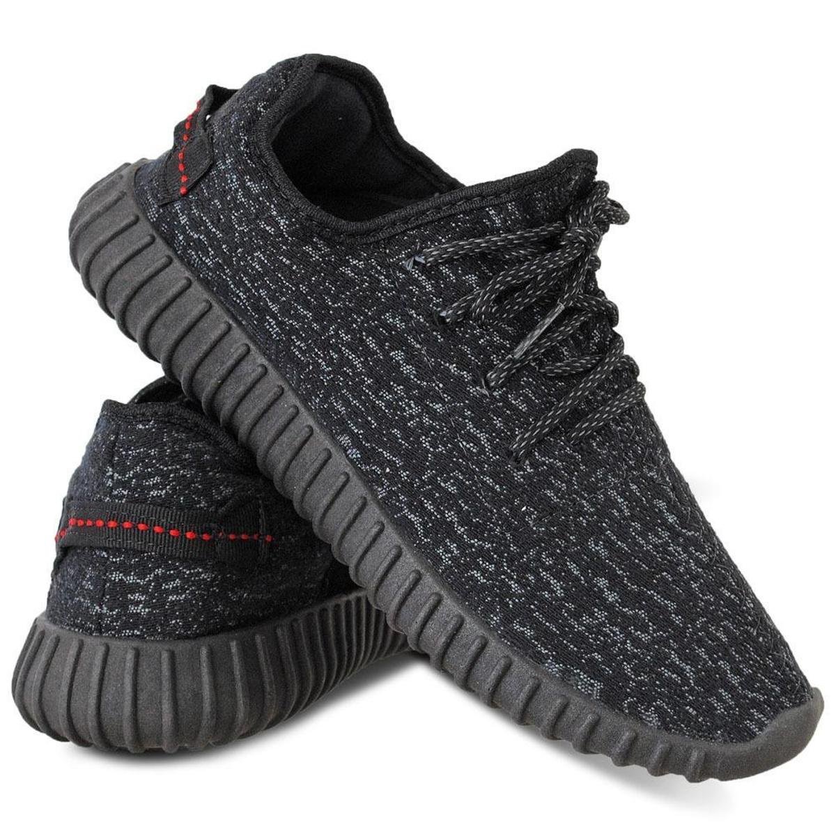 Tenis Masculino Sapatenis Yzy Kazup Super Leve - Preto Menor preço em Tenis Masculino Sapatenis Yzy Kazup Super Leve - Preto