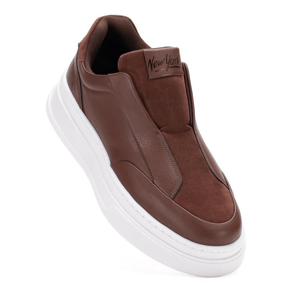 Tênis Masculino Sportstyle Casual Slip On Sola Alta Grande Conforto Robusto Alto Calça Fácil