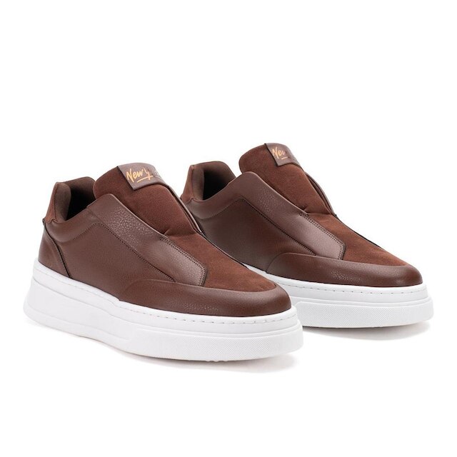 Tênis Masculino Sportstyle Casual Slip On Sola Alta Grande Conforto Robusto Alto Calça Fácil