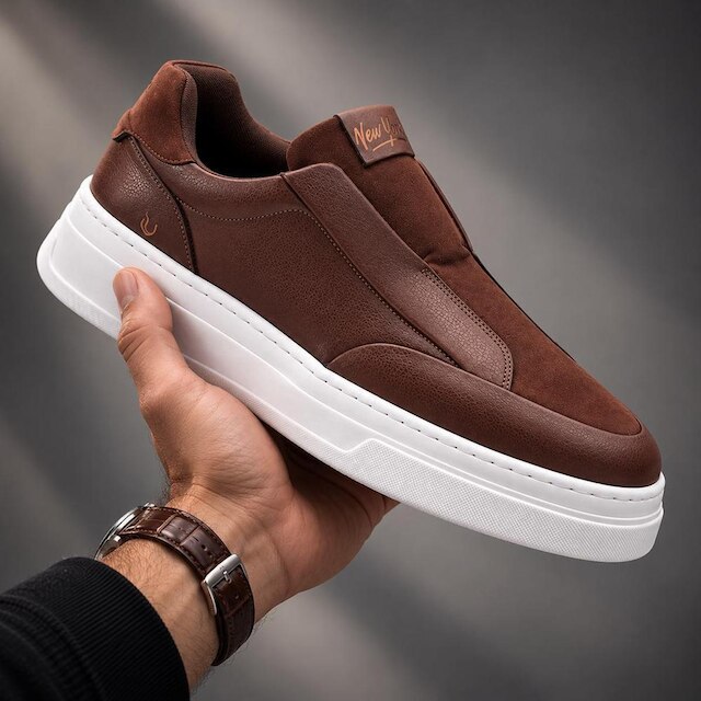 Tênis Masculino Sportstyle Homem Casual Slip On Calça Fácil Elástico Sola Alta Grande Conforto