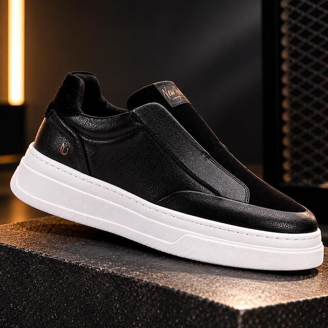 Tênis Masculino Sportstyle Homem Casual Slip On Calça Fácil Elástico Sola Alta Grande Conforto