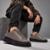 Tênis Masculino Sportstyle Homem Casual Slip On Calça Fácil Elástico Sola Alta Grande Conforto - Cinza