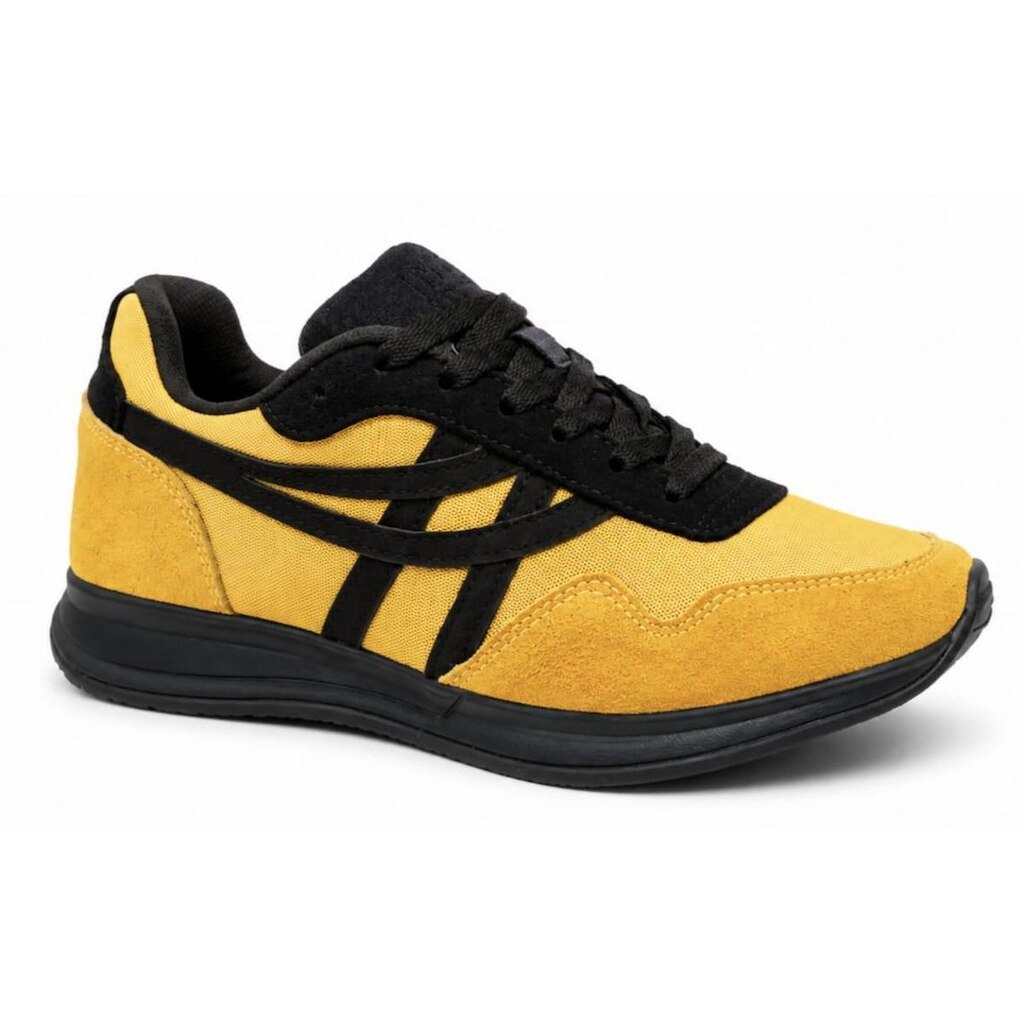 Tênis Masculino Unisex Academia Trabalho Caminhada ASK Amarelo