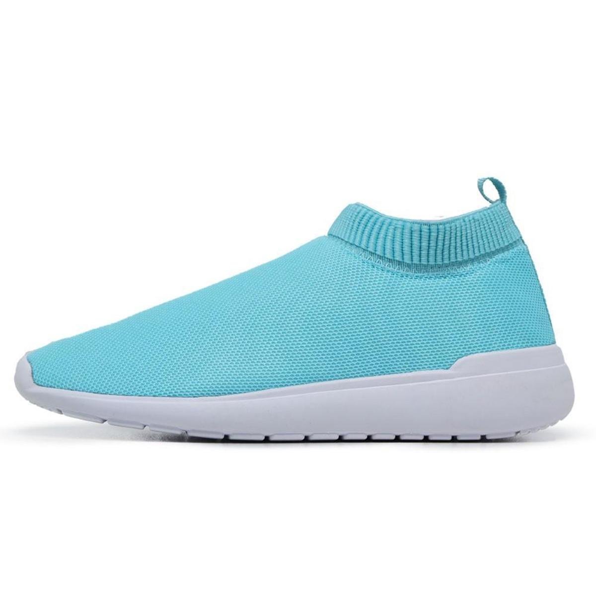 Tenis Meia Calce Facil Feminino Palmilha EVA Macia Solado PVC Academia Caminhada Esporte Menor preço em Tenis Meia Calce Facil Feminino Palmilha EVA Macia Solado PVC Academia Caminhada Esporte