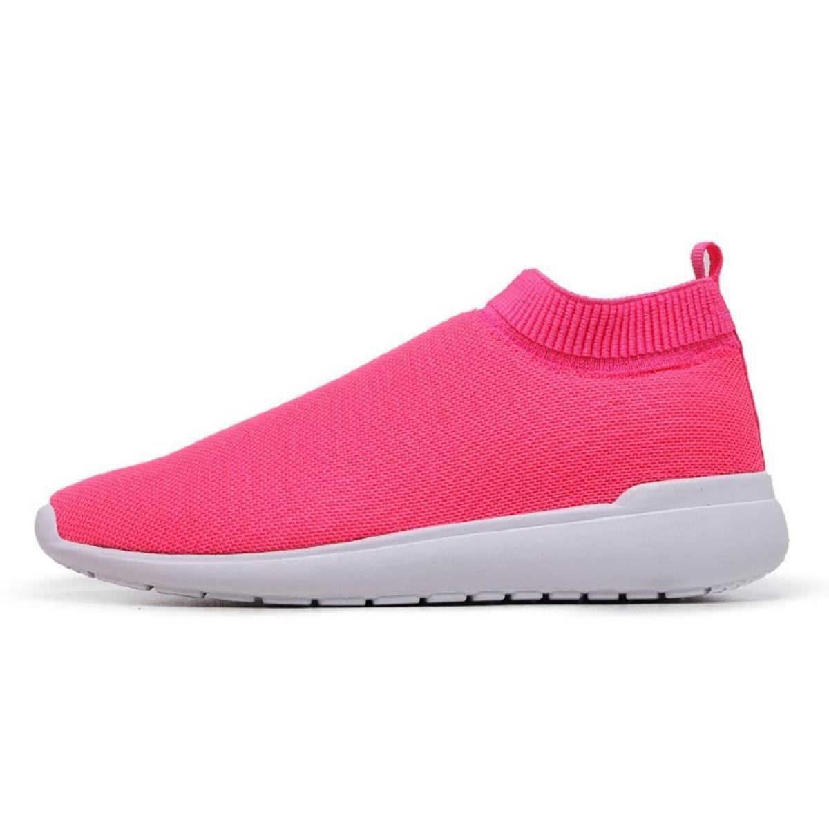 Tenis Meia Calce Facil Feminino Palmilha EVA Macia Solado PVC Academia Caminhada Esporte Menor preço em Tenis Meia Calce Facil Feminino Palmilha EVA Macia Solado PVC Academia Caminhada Esporte