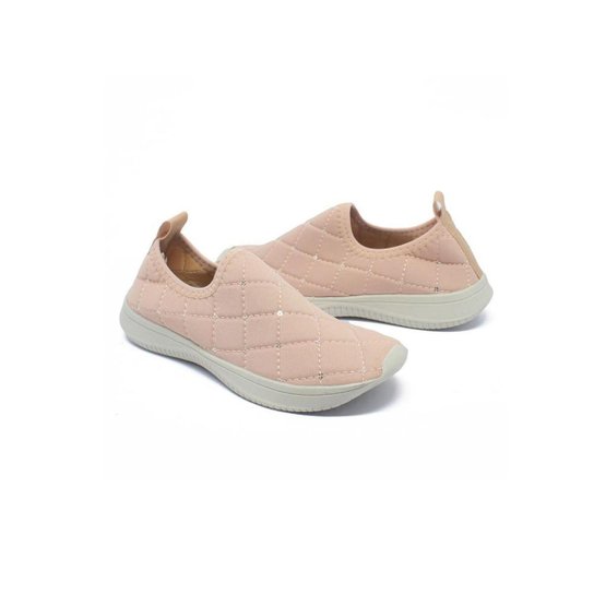 Tênis Meia Feminino Bordado Lantejolas Quadradinho