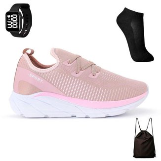 Tenis Meia Feminino Esportivo Treino Academia Light Sport + Meia
