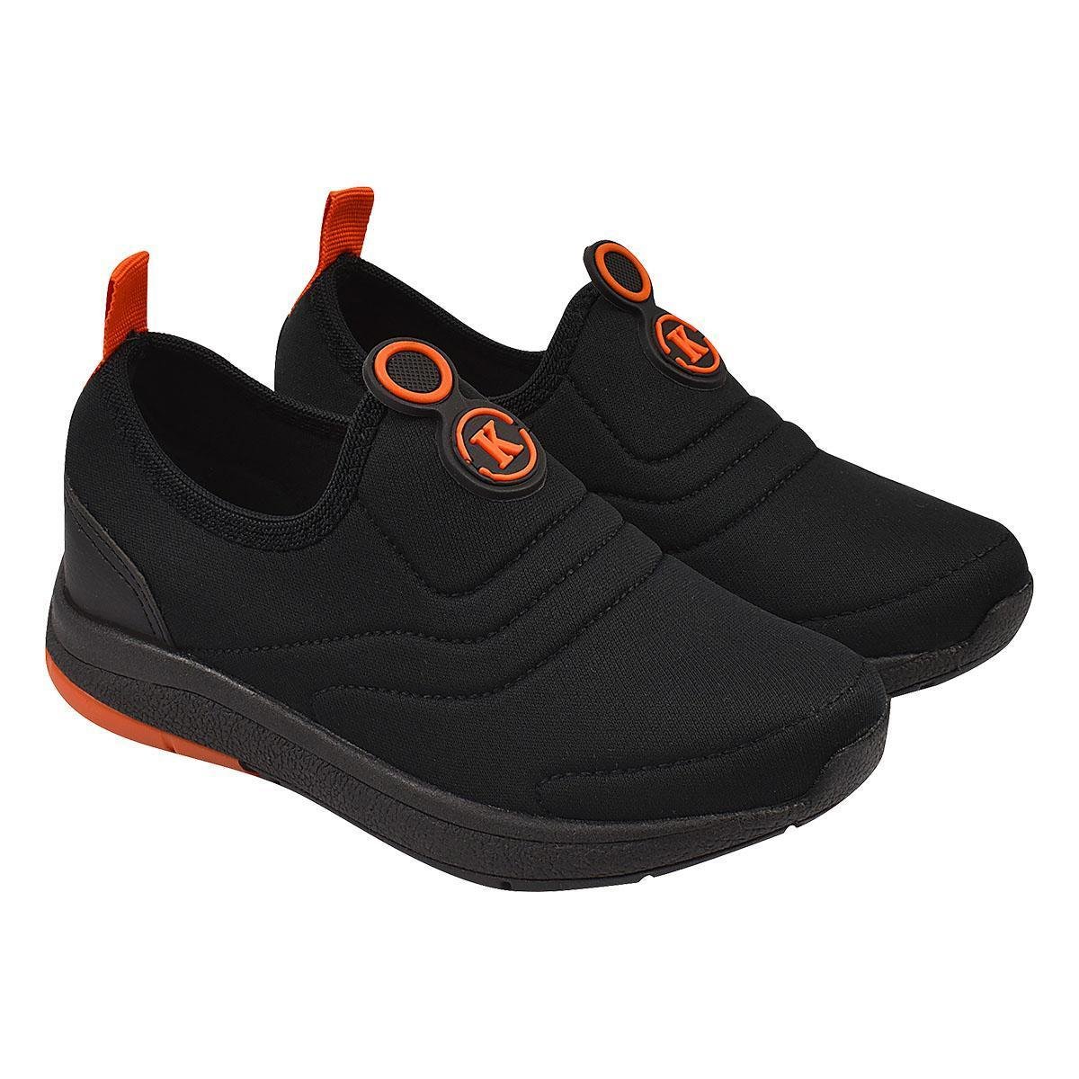 Tênis Meia Infantil Calce Facil com Laranja Kidstep Menor preço em Tênis Meia Infantil Calce Facil com Laranja Kidstep