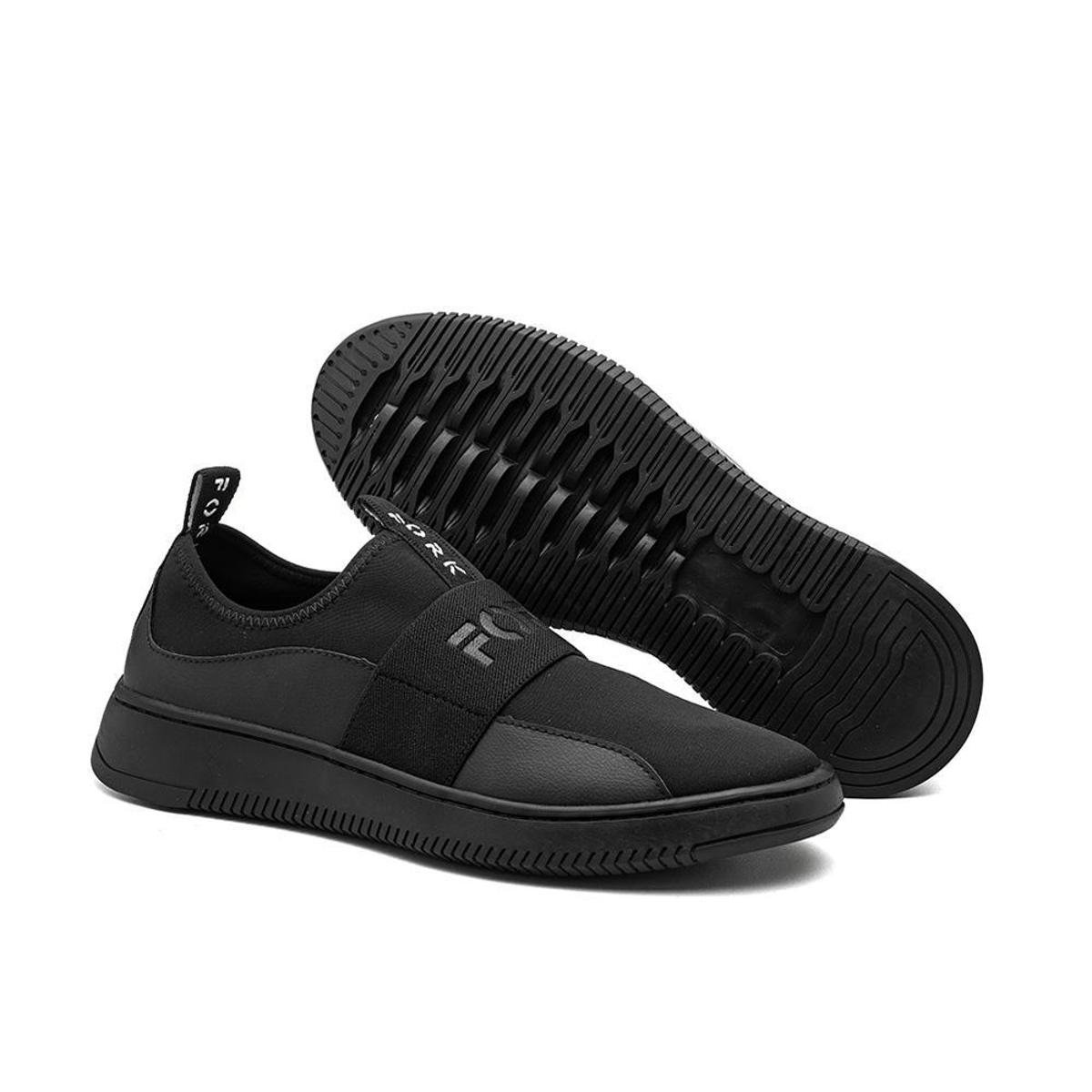 Tênis Meia Masculino Caminhada Calce Fácil Elástico Confortável Macio Solado Costurado - Preto Menor preço em Tênis Meia Masculino Caminhada Calce Fácil Elástico Confortável Macio Solado Costurado - Preto
