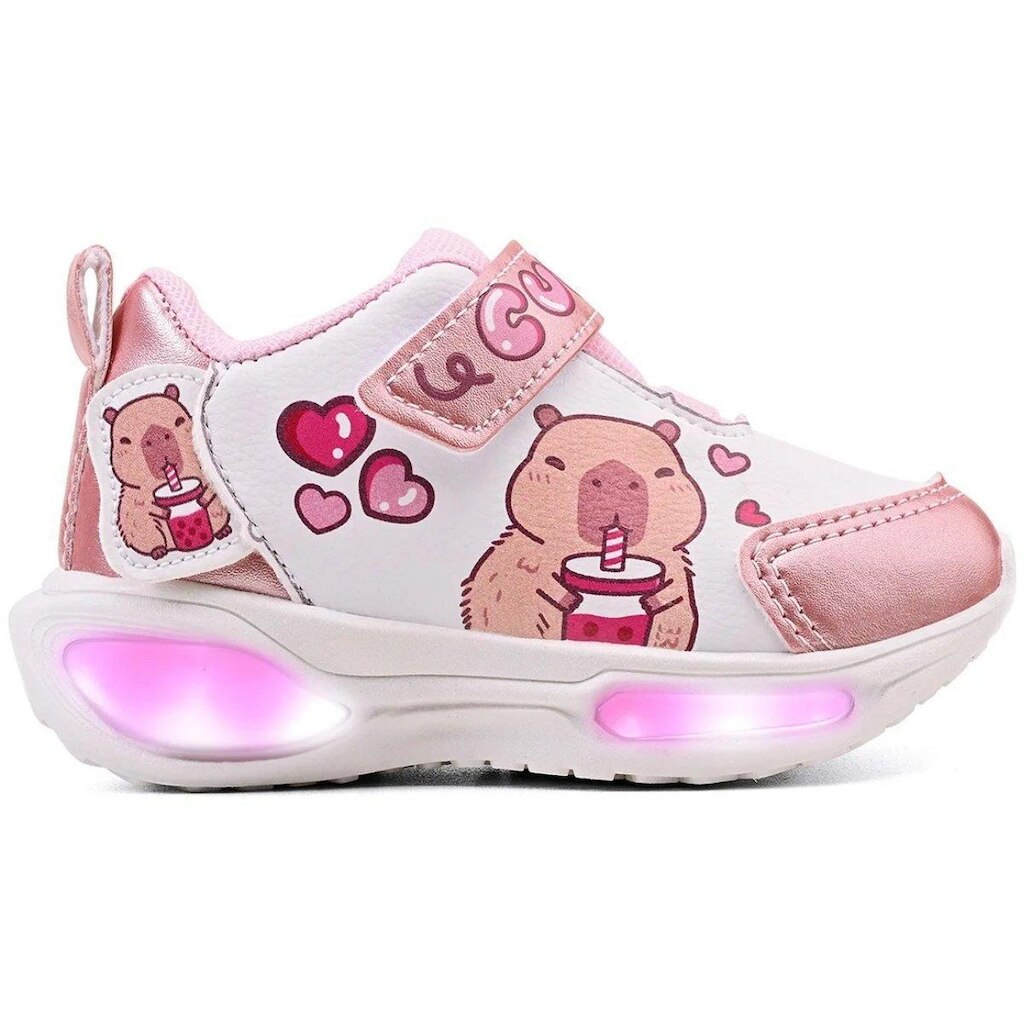 TÊNIS MINIPÉ LED CAPIVARA BABY MENINA MP2530