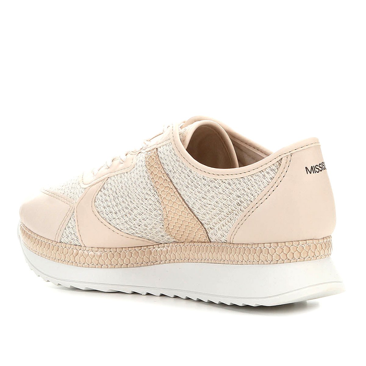 Tênis Mississipi Jogging Recortes Cobra Feminino - Nude | Zattini