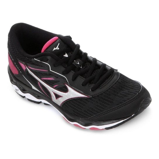 Tênis Mizuno Wave Eagle Feminino - Preto+Prata