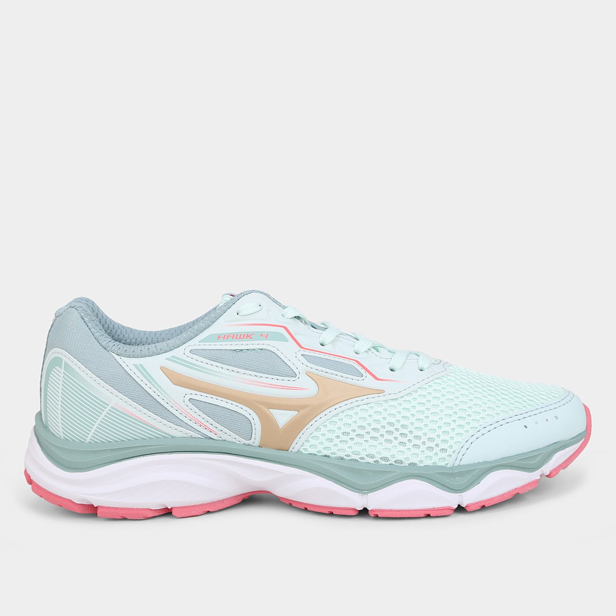 Tênis Mizuno Wave Hawk 4 Feminino - Verde água Menor preço em Tênis Mizuno Wave Hawk 4 Feminino - Verde água