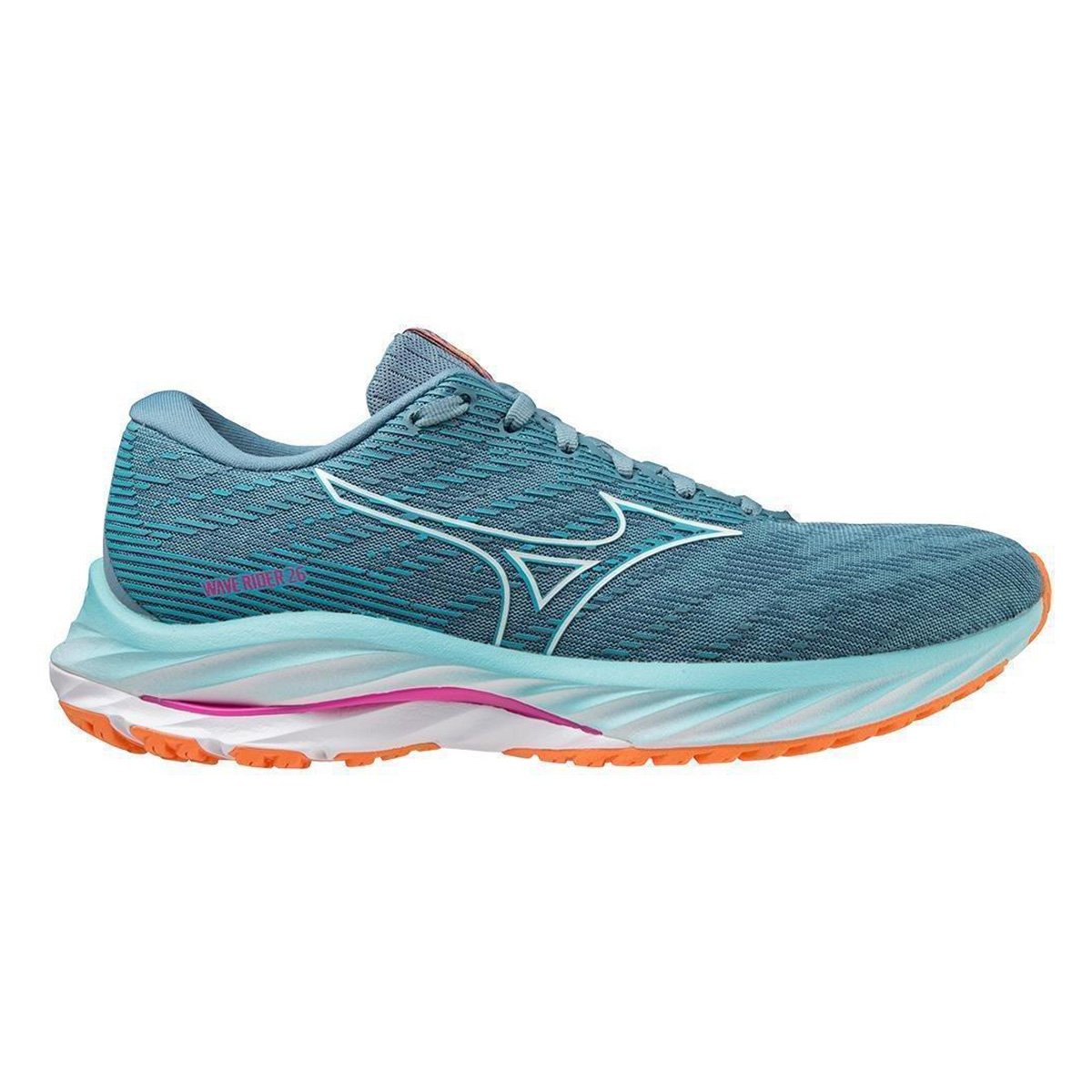 Tênis Mizuno Wave Rider 26 Feminino - Branco+Laranja é ruim? Tênis Mizuno Wave Rider 26 Feminino - Branco+Laranja é boa?